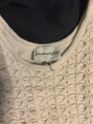 Freshman Cream Crochet Tank Top thumbnail 2