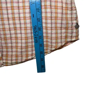 Maison Scotch The Cruise Collection Plaid Sleeveless Shirt‎ Dress Orange Brown L thumbnail 6