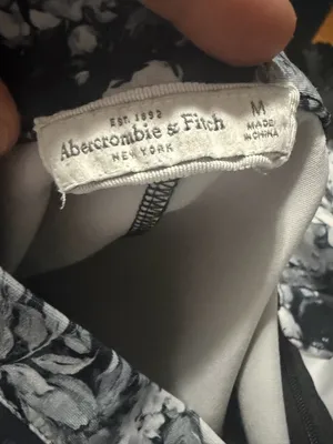 Abercrombie & Fitch Floral Y2K Skater Romantic Cottage-Core Black Mini Skirt M thumbnail 8
