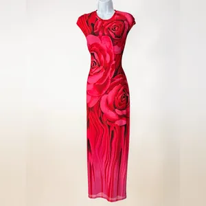 AFRM Vibrant Pink Floral Maxi Dress thumbnail 5