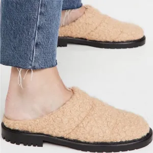 STAUD Astro Mule Clog Lug Sole Quilted Sherpa Shearling Slip-On Doe 9 thumbnail 2