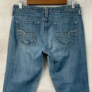 Y2K American Eagle Womens True Boot Jeans Size 6 Low Rise Stretch Indie McBling thumbnail 6