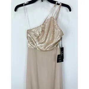 Lulus Endlessly Enchanted Champagne Pink Sequin Maxi Dress Formal Small NWT thumbnail 8