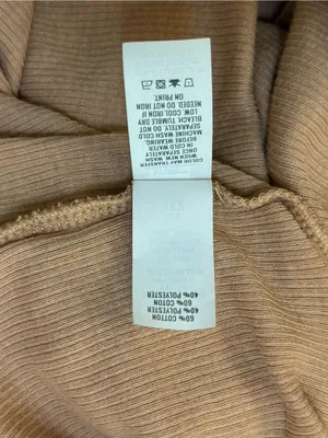 Aerie XXL camel tan Ribbed Long Sleeve Henley Top Snap Button Casual Basic thumbnail 10