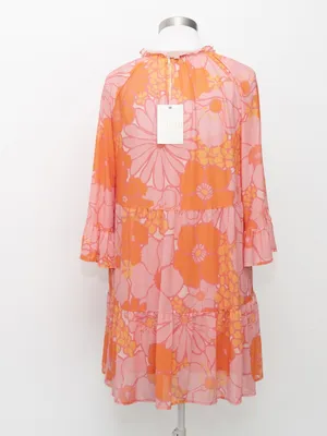 Show Me Your Mumu -‎ Viola Floral Mini Dress | Retro Pink & Orange Floral Print thumbnail 5