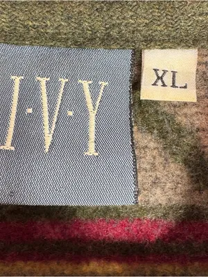 Vintage Ivy Wool Blend Blanket Jacket XL Lodge Print‎ Red Multi Western Gorpcore thumbnail 9