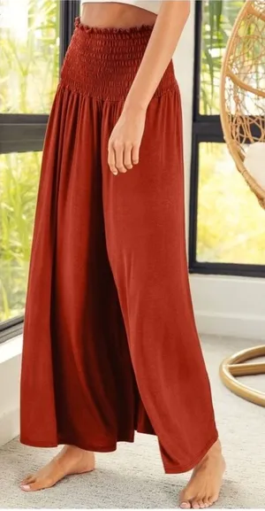 BiBi XL Rust Wide Leg Pants Brown thumbnail 1