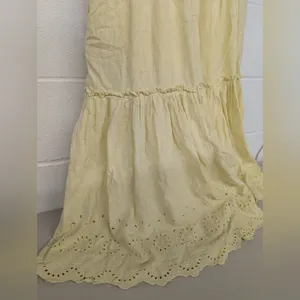 NEW sz XS 0-2 Saint Helena holly Maxi sun puff sleeve yellow dress Embroidery thumbnail 5