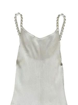 House of Harlow Women’s Ivory Cloud Dancer Pearl Strap White Knit Midi Dress S thumbnail 3