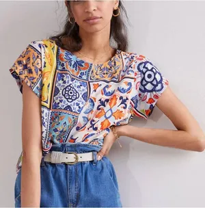 Anthropologie Maeve Paisley Printed Blouse thumbnail 1