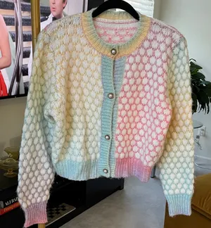 Colorful pastel Knit Sweater size medium thumbnail 1