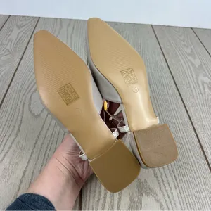 Journee Collection Paislee Women's Square Toe Slingback Flats 6.5 Beige $85 thumbnail 7