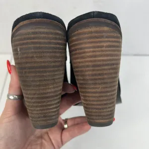 Sam‎ Edelman Size 10 Alison Western Mule in Black Suede Evereve Stacked Heel thumbnail 10