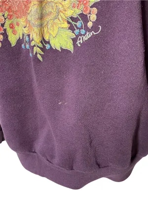 VINTAGE DECOTEX Bird Mouse Flowers Granny Sweatshirt thumbnail 4