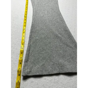 Aerie Ribbed Flare Pants Gray Women’s Small Regular thumbnail 4