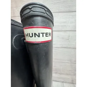 Hunter Original Women's Tall Rain Boots, US Size 8 m/9 F Black thumbnail 13