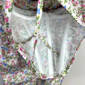 For Love and Lemons Victorias Secret Satin Butterflies Floral Corset Slip Dress thumbnail 6