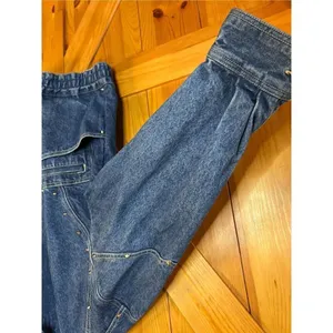 VTG 80s Jag Jean Studded Dolman Sleeve Bomber Denim Jean Jacket Grunge Sz Small thumbnail 3