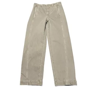 Madewell Tapered Denim Trouser Women's 27 High Rise Khaki Cotton Blend Jean thumbnail 3