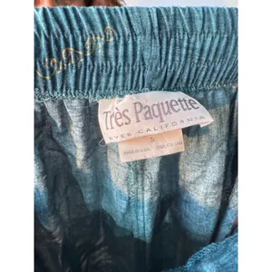 Vintage Tres Paquette Byer California Teal Gold Embroidered Tapered Pants S thumbnail 5