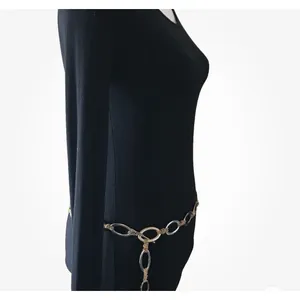 Liz Claiborne Women's Chain Belt One Size Adjustable Gold‎ O Ring Metal L / XL thumbnail 3