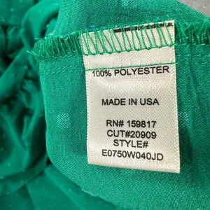 Altar'd State Green Swiss Dot Mini Dress Size Small Tie Back Puff Sleeve Tiered thumbnail 5