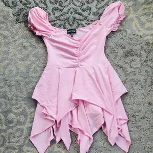 Current Mood Dolls Kill Chasin’ Rainbows Asymmetrical Dress Pink Medium thumbnail 1