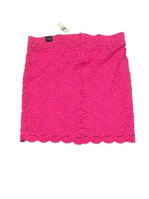 Torrid Hot Pink Lace Barbiecore Summer Wedding Guest Scalloped Hem Mini Skirt L thumbnail 6