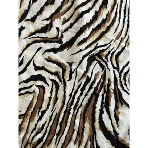 L'Academie Los Angeles Linen Pant Size XL Tiger Print‎ Brown White Revolve thumbnail 6