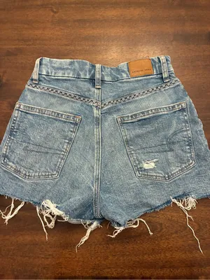 American Eagle Jean Shorts Women’s 0 Denim Curvy 90’s Boyfriend Short Blue thumbnail 3