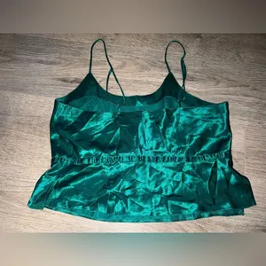 Frederick’s of Hollywood Dark Silky Green tank top M thumbnail 8