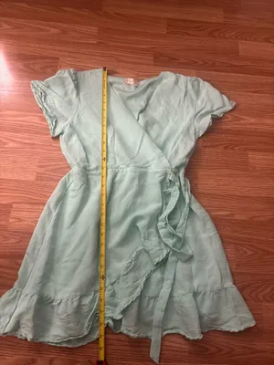 Altar'd State Mint Wrap Ruffle Mini Dress Size Medium thumbnail 6