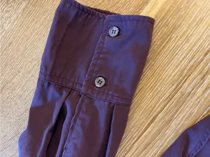 Zara Plum Button-Up Shirt gently worn 100% modal thumbnail 6