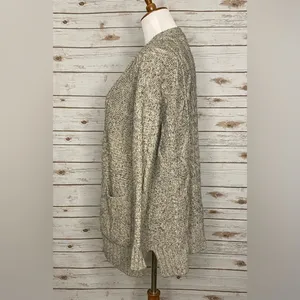 Madewell panelstitch wool/alpaca-blend marled knit open cardigan sweater Size S thumbnail 3