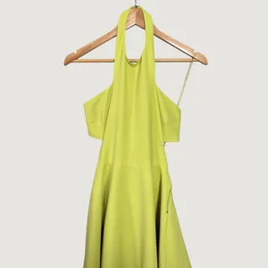 Elizabeth and James Womens Neon‎ Lime Green Halter Cutout Mini Dress Size 4 thumbnail 9