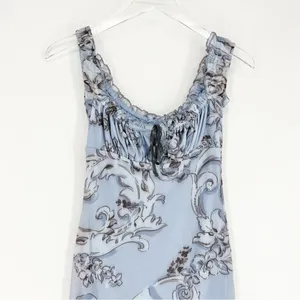 NWT Urban Outfitters Kimchi Blue Bianca Mesh Mini Dress Women's XS Blue Coquette thumbnail 4