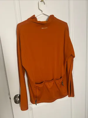 Women's Cycling Zip Jacket in Rust Orange Size L thumbnail 4
