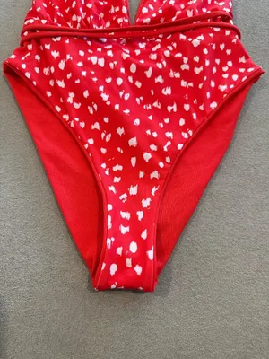 Maaji Reversible Safari One Piece Swimsuit Medium Red Resortwear Summer Vacation thumbnail 5