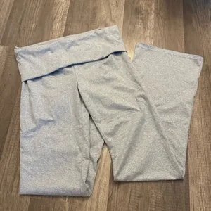 Amazon Soft Gray Foldover Flare Yoga Pants  thumbnail 1