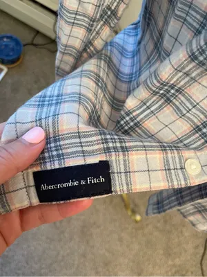 🛒Women’s Abercrombie & Fitch Plaid Button-Down Shirt - Blue & Pink thumbnail 4