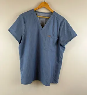 Figs Scrubs Catarina Size XL One Pocket VNeck Scrub Top Blue 1002618 PO 7715 thumbnail 1