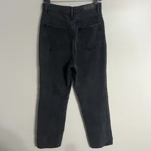 PacSun Womens Dad Jean Black High Rise Straight‎ Leg Button Fly Denim Size 28 thumbnail 15