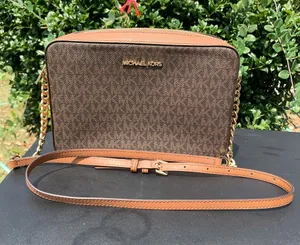 Michael Kors Jet Set Brown/Acorn Large Crossbody Purse thumbnail 1