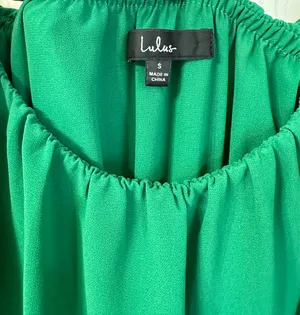 Lulus Tiers To My Heart Green Off Shoulder Small thumbnail 4