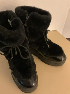 Pajar women leather Faux Fur platform boots. 6 thumbnail 3
