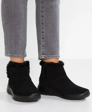 Skechers Boots Womens 9.5 On the Go Joy Bundle Up Winter Bootie 14610 Black Sued thumbnail 1