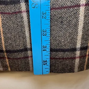 Bibise Clothing Brown Plaid Wool Blend Double Breasted Trench Coat Size 40 thumbnail 6