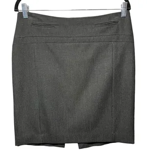 Express Womens Gray Pinstripe‎ Pencil Skirt Size 6 Career Office Stretch Lined thumbnail 1