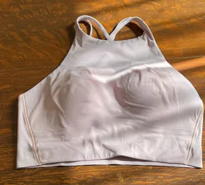 Lululemon Women's High Neck Sports Bra - Light Pink thumbnail 1