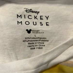 DISNEY Mickey Mouse white shirt tee top short sleeve women’s large thumbnail 2